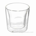 Красиві скляні чашки з двома стінками з накладкою